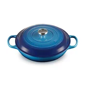 Casserole kozica SIGNATURE 30 cm, 3,5 l, AZURE, lito železo, Le Creuset