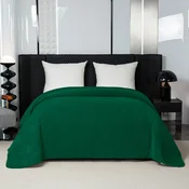 shumee Elegantno pregrinjalo za posteljo 170x210 cm z zelenim robom