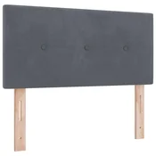 Vidaxl Vzglavje Temno siva 90 cm Žamet