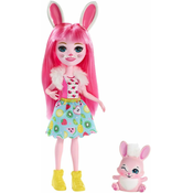 Mattel Enchantimals punčka z živaljo - Bree Bunny DVH87