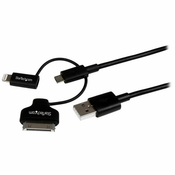 StarTech.com LTADUB1MB USB kabel 1 m USB 2.0 USB A Micro-USB B Crno
