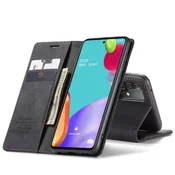 CaseMe Ovitek za Samsung Galaxy A52/A52s, usnjena denarnica, črna