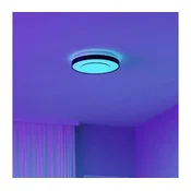 Eglo 300688 -LED RGBW zatemnjeno stropno svetilo MONTERIGGIONI-Z LED/18,5W/230V črna+daljinski upravljalnik