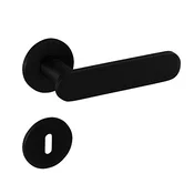 Okovje za vrata NELA - R 4158 5S (BS - črna mat), klika-klika, Brez spodnje rozete, MP BS (mat črna)