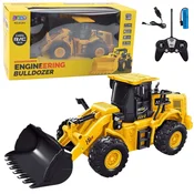 LEAN TOYS RC bager buldožer 2.4G 6CH (rumen)