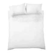 Bijela pamucna posteljina za bracni krevet 200x200 cm Embroidery Floral – Bianca