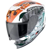 Djecja kaciga za motor SCORPION EXO-JNR AIR, bijela/plava/narancasta