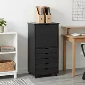 vidaXL Gležnji kabinet Siva 53 x 39 x 103 cm Masivno borovo les