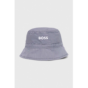 Pamučni šešir BOSS boja: tamno plava, pamučni, 50513211