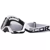 Scorpion MX Mask motocross naocale bijelo-crne