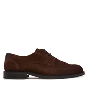 Tommy Hilfiger Nizki čevlji Corporate Dressy Suede Shoe FM0FM05969 Temno rjava