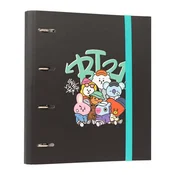 NEW BT21 - mape z obročki A4 Street Mood (4 obročki, elastični trak)