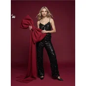 Sinsay - Široke pantalone sa šljokicama - srebro