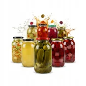 shumee 9 steklenih kozarcev 2L kozarec za marmelado, tinkture, med, vino, steklen kozarec