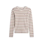 TOMMY HILFIGER Majica CODY ecru/rjava