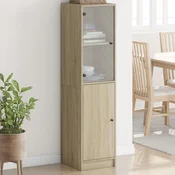 Visoka omara s steklenimi vrati sonoma hrast 35x37x142 cm