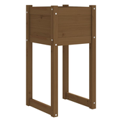 MAISON CHIC Visoka greda - Greda - Cvetlični Lonec medeno rjava 40x40x81 cm trdna borovina, (21790612)