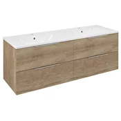 CIRASA omarica z dvojnim umivalnikom 141x54x46cm, hrast alabama - Rjava - 141x54x46 cm - Sapho - CIRASA - 24 - MDF/laminat - 1410 - 540 - 460 - 14