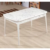 HANAH HOME Trpezarijski sto Carrara White Grey