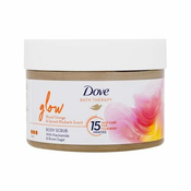 Dove Bath Therapy Glow Body Scrub piling za tijelo s mirisom crvene narance i rabarbare 295 ml za žene