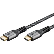 Goobay Ultra High Speed HDMI (M/M) 2.1 8K 60Hz 5m z Ethernet pozlačen, pleten z zaščito pred pregibanjem kabel