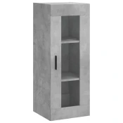 MAISON CHIC Stenska omarica - Zidna omarica betonsko siva 34,5x34x90 cm iu158, (22062457)