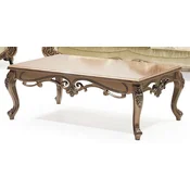 Casa Padrino luxury baroque coffee table copper - Rectangular solid wood living room table in baroque style - Baroque furniture - Luxury furniture in baroque style - Baroque furnishings