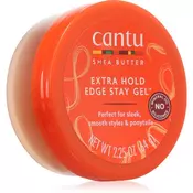 Cantu Shea Butter Firm Hold Edge Stay Gel gel za lase za ustvarjanje popolnih kit 64 g