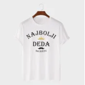 MAFIMI Muška majica Najbolji deda, Bela