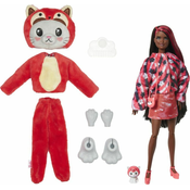Barbie Cutie Reveal v kostýme  - maciatko  cervenom kostýme pandy