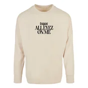 Mens hoodless sweatshirt 2Pac All Eyez on me Tracklist Cut On cream