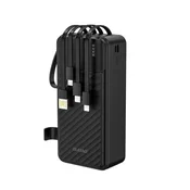 DUDAO K11 Max Power Bank 30000mAh + kabel USB / USB-C / Lightning / Micro USB 10W, črna