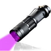 Alu. akumulatorska ZOOM UV LED ročna svetilka IPX4
