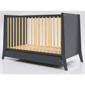 Lettino Krevetac za bebe sa fiokom Cosmo 120x60cm, Antracit