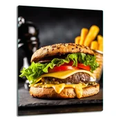 shumee Steklena plošča, pult, 40x52 hamburger