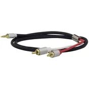 Dynavox Dynavox 207385 207385 cinch avdio adapter [1x 3\,5 mm banana moški konektor - 2x moški cinch konektor] črna, (20411437)