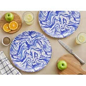 Hermia Set servisnih tanjira, 6 komada, Plavi
