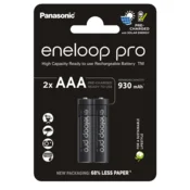 PANASONIC baterije eneloop pro AAA/2B(BK-4HCDE/2CP) 930mAh black