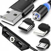 150 cm MAGNETNI KABEL ZA IPHONE MICRO USB TYPE-C