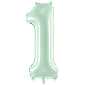 Folija balon številka 1 ENA zelena 72 cm