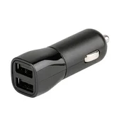 Avto polnilec VIVANCO 62248, 2x USB 2,4A, max. 3.4A/17W, črn
