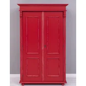 Casa Padrino country style shabby chic wardrobe antique red 110 x 58 x H. 180 cm - Solid wood bedroom cabinet with 2 doors - Bedroom furniture - Shabby Chic furniture - Country style furniture