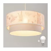 Brilagi- LED Deciji luster na sajli BOBO 1xE27/10W/230V pr.40 cm krem./siva/král.