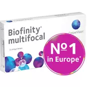 CooperVision Biofinity Multifokalne (3 leče) Dioptrija: -2, Ukrivljenost: 8.6, Premer: 14