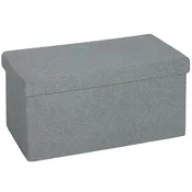 Homestar Shranjevalna otomanska klop 76x38x38 cm siva