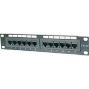 250mm panel 12xRJ45 CAT.5e  1U UTP Digitus