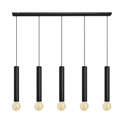 Luster na sajli TUBA 5xE27/60W/230V crna