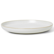 ferm LIVING Jedilni krožnik SEKKI 25,5 cm, kremna, kamnita posoda, čvrst LIVING