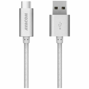 Avacom TPC-100S Kabel USB do USB Type-C, 100 cm, srebrn