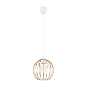 Luster na sajli MATT 1xE27/60W/230V bela/bakarna